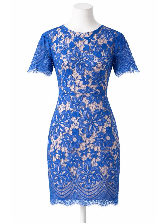 ASOS Dresses & Skirts - NWOT Blue Floral Crochet Formal Dress Size 2 Bodycon Y2K Party Cocktail